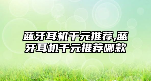 藍(lán)牙耳機千元推薦,藍(lán)牙耳機千元推薦哪款